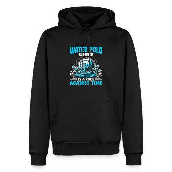 Water-polo où chaque sprint est une course contre Ti - Sweat à capuche Premium bio Homme - noir - Devant - Nico (187cm)