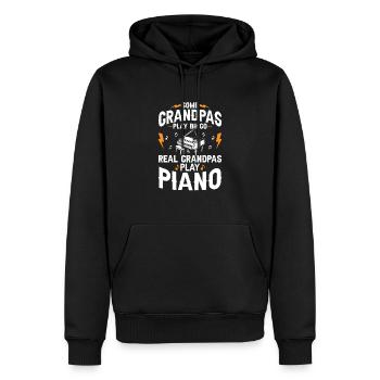 Manche Opas spielen Bingo Echte Opas spielen Klavier - Männer Premium Bio Hoodie - Schwarz - Vorne - Nico (187cm)
