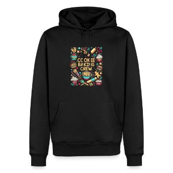 Cookie Baking Crew Pâtissier Boulanger Baker Bake Bakers - Sweat à capuche Premium bio Homme - noir - Devant - Nico (187cm)