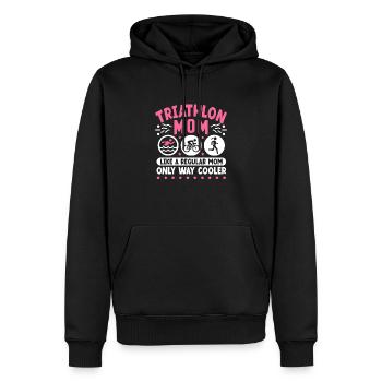 Triathlon Mama wie eine normale Mutter Nur viel cooler - Männer Premium Bio Hoodie - Schwarz - Vorne - Nico (187cm)