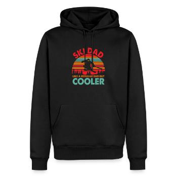 Ski-Papa wie ein normaler Vater, aber cooler Skifahren - Männer Premium Bio Hoodie - Schwarz - Vorne - Nico (187cm)