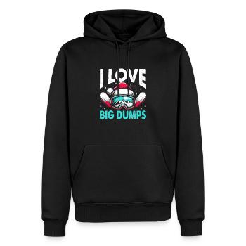 I Love Bid Dumps Skifahrer Skifahren Ski Winter Sport - Männer Premium Bio Hoodie - Schwarz - Vorne - Nico (187cm)