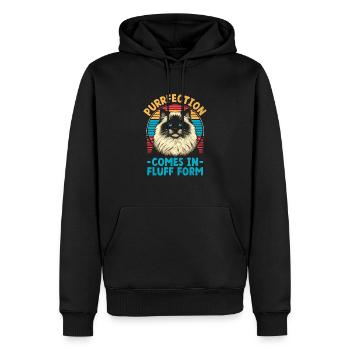 Purrfection Kommt In Pluff Form Ragdoll Ragdolls C - Männer Premium Bio Hoodie - Schwarz - Vorne - Nico (187cm)