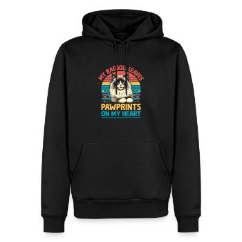 Mon Ragdoll Laisse Des Empreintes De Pattes Sur Mon Coeur Ragdolls C - Sweat à capuche Premium bio Homme - noir - Devant - Nico (187cm)