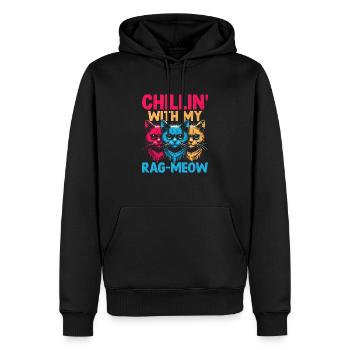 Chillen mit meinem Rag-Meow Ragdoll Ragdolls Cat Lov - Männer Premium Bio Hoodie - Schwarz - Vorne - Nico (187cm)