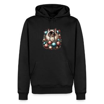 Ragdoll Boule de Noël Amoureux des chats Ragdolls Chats - Sweat à capuche Premium bio Homme - noir - Devant - Nico (187cm)