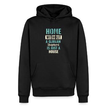 La maison sans berger allemand n’est qu’un chien domestique - Sweat à capuche Premium bio Homme - noir - Devant - Nico (187cm)