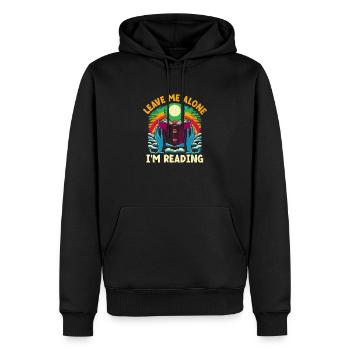 Leave Me Alone I'm Reading Book Bookworm - Men’s Premium Organic Hoodie - black - Front - Nico (187cm)