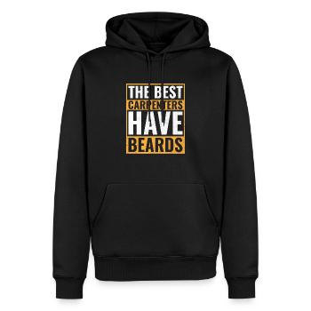 Les meilleurs menuisiers ont des barbes Barbe de charpentier - Sweat à capuche Premium bio Homme - noir - Devant - Nico (187cm)