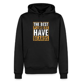 Les meilleurs plombiers ont des barbes plombier plomberie - Sweat à capuche Premium bio Homme - noir - Devant - Nico (187cm)