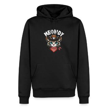 Mauzi Katze Cowboy Country Musik Lied Liebhaber Country - Männer Premium Bio Hoodie - Schwarz - Vorne - Nico (187cm)