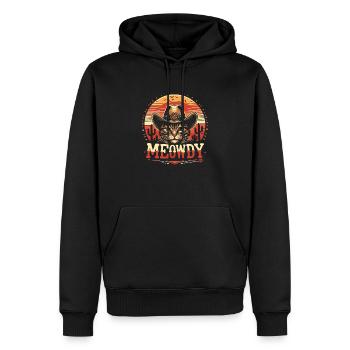 Mauzi Katze Cowboy Country Musik Lied Liebhaber Country - Männer Premium Bio Hoodie - Schwarz - Vorne - Nico (187cm)
