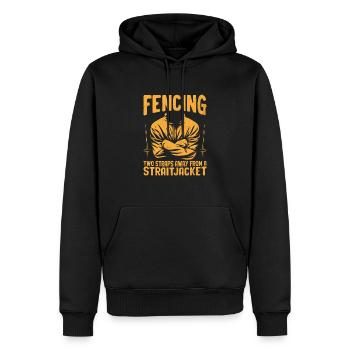 Fechten Zwei Gurte von einem Zwangsjackenfechter entfernt - Männer Premium Bio Hoodie - Schwarz - Vorne - Nico (187cm)