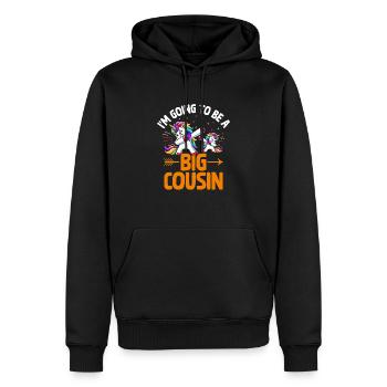 I'm Going To Be A Big Cousin Unicorn Pregnancy - Men’s Premium Organic Hoodie - black - Front - Nico (187cm)
