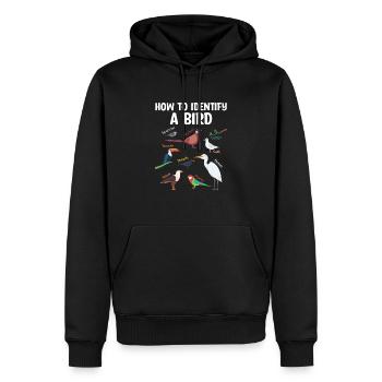 So identifizieren Sie einen Vogelbeobachter - Männer Premium Bio Hoodie - Schwarz - Vorne - Nico (187cm)
