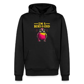 Je suis un nerd des oiseaux Observation des oiseaux Birdwatcher Oiseaux - Sweat à capuche Premium bio Homme - noir - Devant - Nico (187cm)