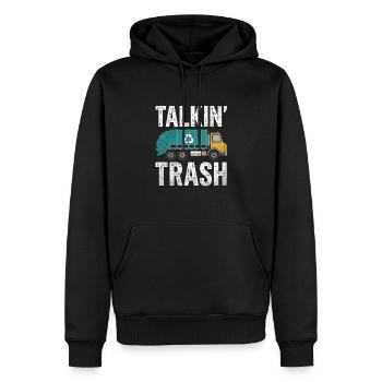 Sprechender Müllsammler Müll Müll sammeln - Männer Premium Bio Hoodie - Schwarz - Vorne - Nico (187cm)
