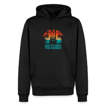 Ich bin auf einem Boot und es ist Knoten Ihr Geschäftspaddel - Männer Premium Bio Hoodie - Schwarz - Vorne - Nico (187cm)