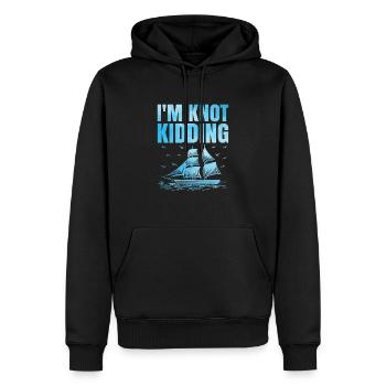 Ich mache Witze mit dem Paddelboot - Männer Premium Bio Hoodie - Schwarz - Vorne - Nico (187cm)
