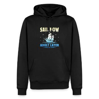 Segeln Sie jetzt Erwachsener Später Paddelboot - Männer Premium Bio Hoodie - Schwarz - Vorne - Nico (187cm)