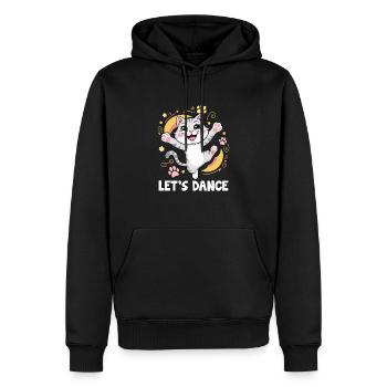 Un chat dansant Let’s Dance Pour Danseur Dansant - Sweat à capuche Premium bio Homme - noir - Devant - Nico (187cm)