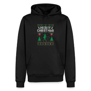 Danse de Noël pour danser chorégraphie - Sweat à capuche Premium bio Homme - noir - Devant - Nico (187cm)