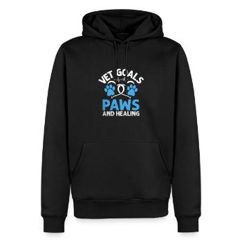 Tierarztziele Pfoten und Heilung von verterinärem Tier - Männer Premium Bio Hoodie - Schwarz - Vorne - Nico (187cm)