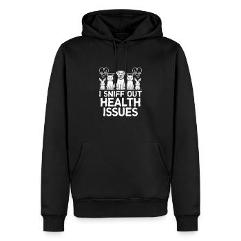 Ich erschnüffele gesundheitliche Probleme Verterinäres Tier - Männer Premium Bio Hoodie - Schwarz - Vorne - Nico (187cm)