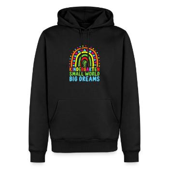 Kindergarten Kleine Welt Große Träume Schule Lehrer - Männer Premium Bio Hoodie - Schwarz - Vorne - Nico (187cm)