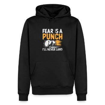 La peur est un coup de poing que je n’atterrirai jamais Boxer Sports - Sweat à capuche Premium bio Homme - noir - Devant - Nico (187cm)
