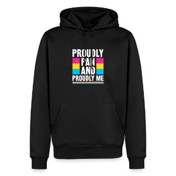 Fièrement Pan et fièrement moi Mois de la fierté LGBTQIA - Sweat à capuche Premium bio Homme - noir - Devant - Nico (187cm)