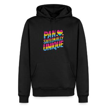 Pan sional einzigartige LGBTQIA Pride Pansexualität - Männer Premium Bio Hoodie - Schwarz - Vorne - Nico (187cm)