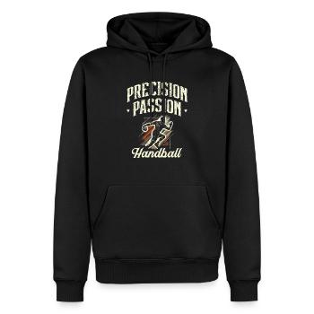 Précision Passion Handball Sports Athlète - Sweat à capuche Premium bio Homme - noir - Devant - Nico (187cm)