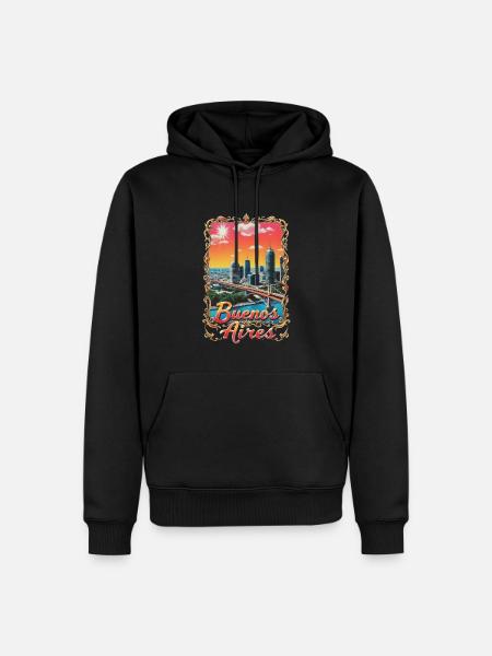 Buenos Aires Skyline – Argentine Cityscape - Men’s Premium Organic Hoodie - black