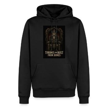 Thrones Are Built From Bones - Männer Premium Bio Hoodie - Schwarz - Vorne - Nico (187cm)