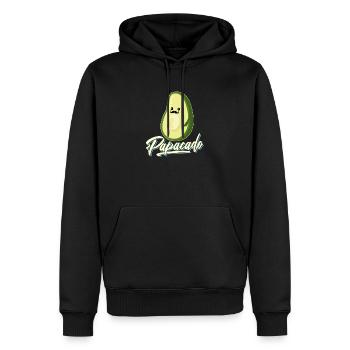 Papacado Grossesse Avocat Père Papa Bébé - Sweat à capuche Premium bio Homme - noir - Devant - Nico (187cm)