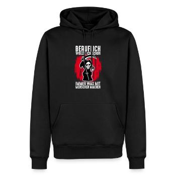 Lustiger Bestatter Spruch Bestattung Arzt Geschenk - Männer Premium Bio Hoodie - Schwarz - Vorne - Nico (187cm)