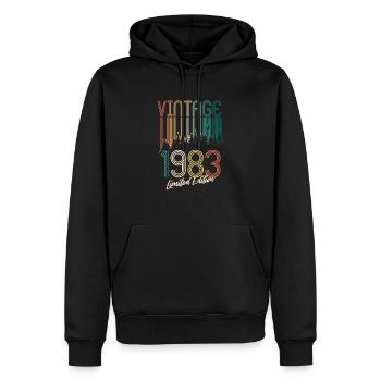 1983 Birthday 40 years - Vintage 40th birthday - Men’s Premium Organic Hoodie - black - Front - Nico (187cm)