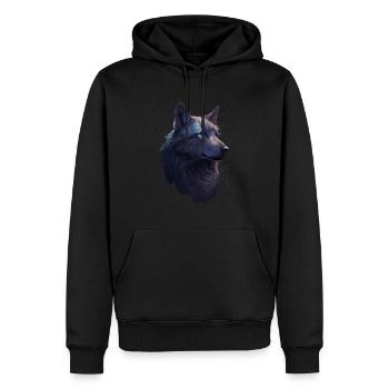Wolf Wolf Head Scratch Marks Claws Wild Forest Hunter - Men’s Premium Organic Hoodie - black - Front - Nico (187cm)