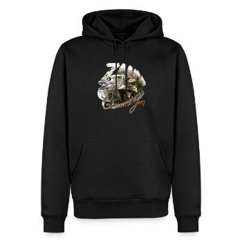 zander hunter germany - Männer Premium Bio Hoodie - Schwarz - Vorne - Nico (187cm)