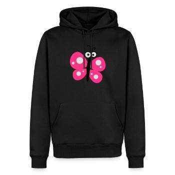 Schmetterling pink - Männer Premium Bio Hoodie - Schwarz - Vorne - Nico (187cm)