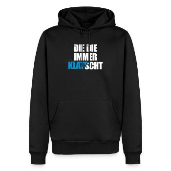 Die immer klatscht Mdma Emma Festival Afterhours - Männer Premium Bio Hoodie - Schwarz - Vorne - Nico (187cm)