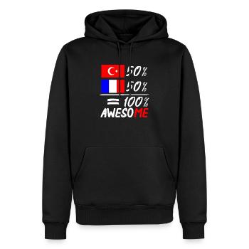Moitié Français moitié Turc - Männer Premium Bio Hoodie - Schwarz - Vorne - Nico (187cm)