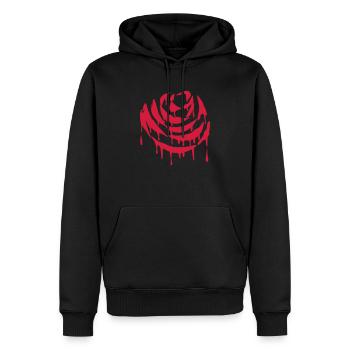 rose - Sweat à capuche Premium bio Homme - noir - Devant - Nico (187cm)