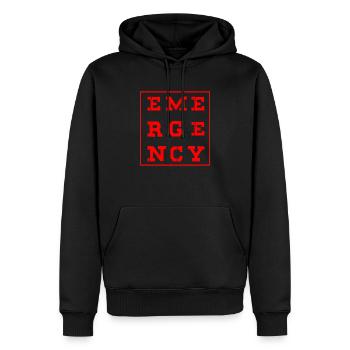 Infirmière Médecin Infirmière Hôpital - Sweat à capuche Premium bio Homme - noir - Devant - Nico (187cm)