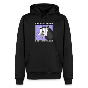 opossum (opossum) - Sweat à capuche Premium bio Homme - noir - Devant - Nico (187cm)