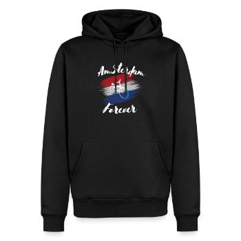 Amsterdam Forever - Men’s Premium Organic Hoodie - black - Front - Nico (187cm)