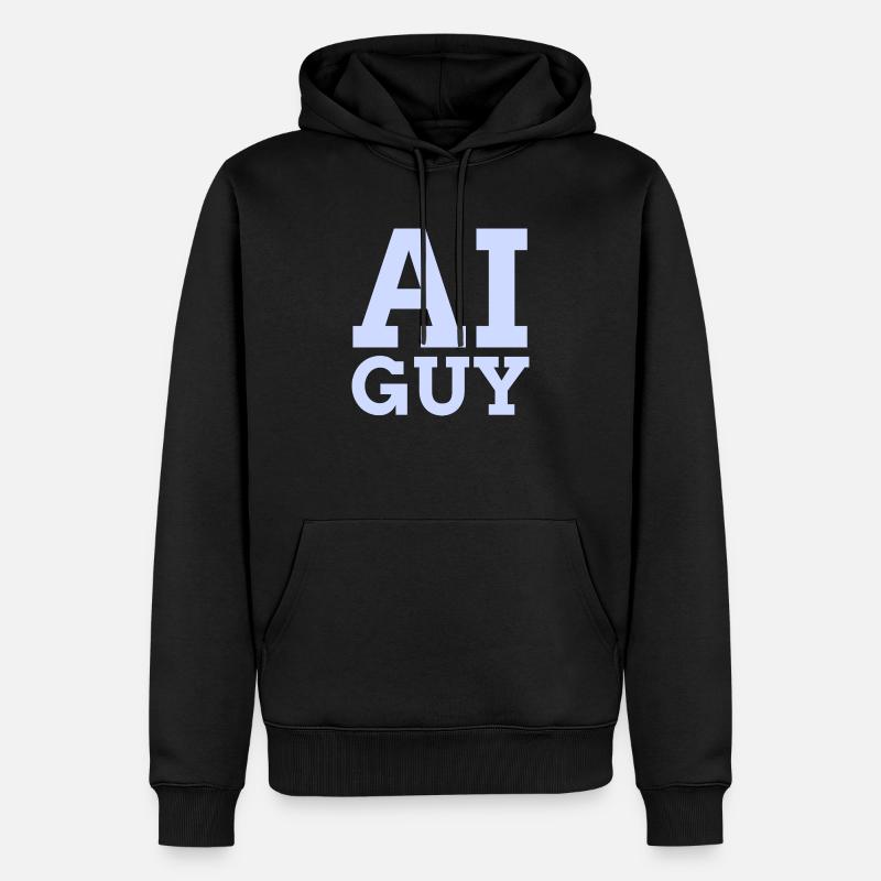 KI-Typ - Männer Premium Bio Hoodie - Schwarz