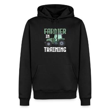 Farmer in Training Animal Farming Farm Cattle - Männer Premium Bio Hoodie - Schwarz - Vorne - Nico (187cm)