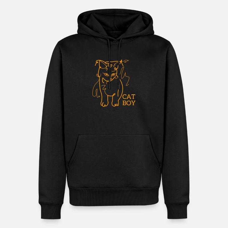 Garçon de chat - Sweat à capuche Premium bio Homme - noir